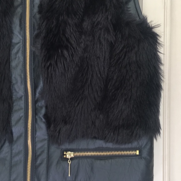 Rampage Leather and Fur Vest size Large - Picture 4 of 8